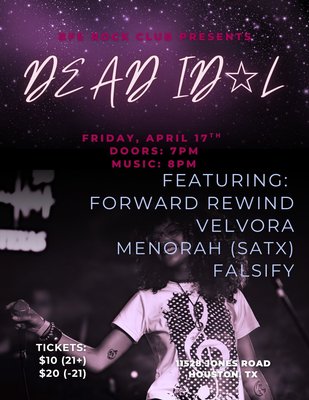 Falsify, Dead Idol, Menorah Cult, Velvora, Forward Rewind